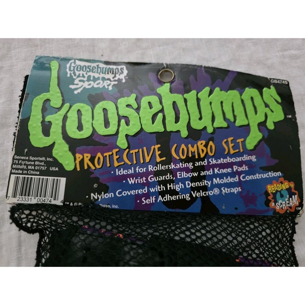 Vintage 1990s GOOSEBUMPS Sport Skateboard Pads Set R.L. Stine New Sealed Rare - Picture 7 of 10